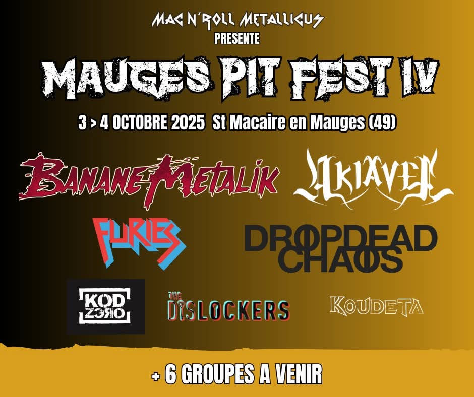 MnRMetallicus's tweet photo. Mauges Pit Fest IV #festival #rock #metal #punk #hardcore les 3 et 4 octobre 2025 à #sevremoine #maineetloire #Anjou #paysdelaloire https://t.co/QLuBof5PeN