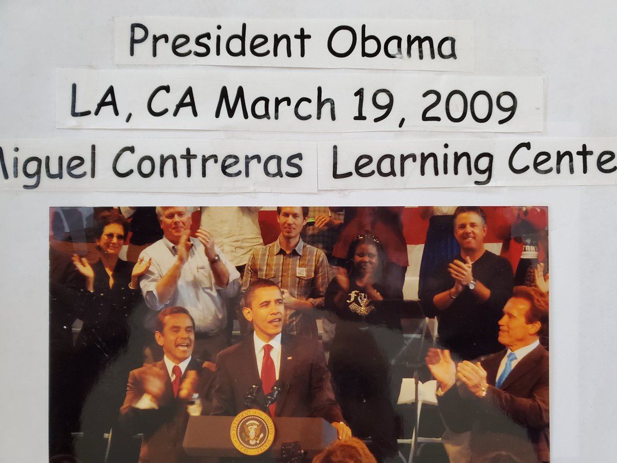 larrygilbert's tweet photo. LA mayor Karen Bass has been an ally of president Obama as far back as 2009 when he was in LA at the Contrara Learning Center https://t.co/gZhIgWc6aV