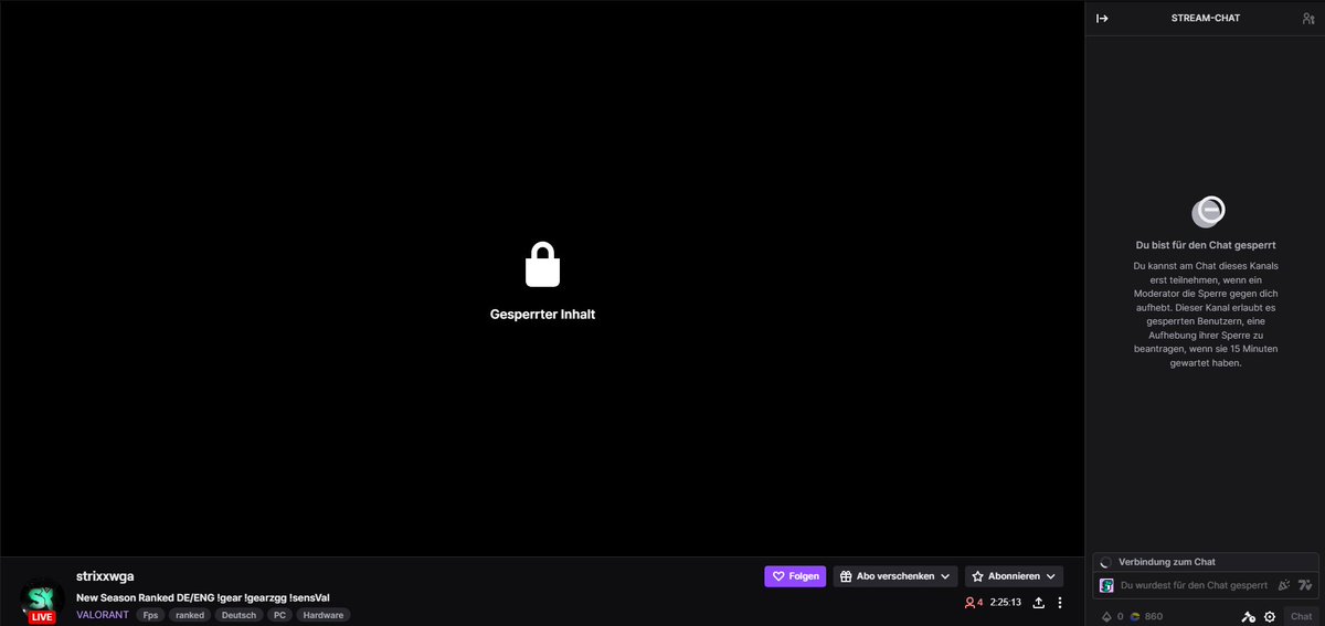 Bro sperrt mich für den Kommentar "geiler Schnäuzer". Finde fr Schnäuzer witzig und habe selbst einen getragen.
Wenn du dich so angegriffen fühlst, dann mach doch die Facecam aus.