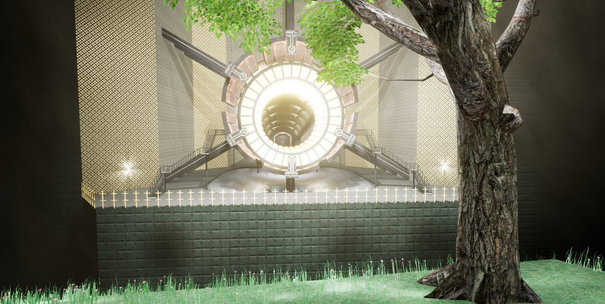 ThatDavidShaw's tweet image. The analog level motor from the sky and from under the cliff-side tree.