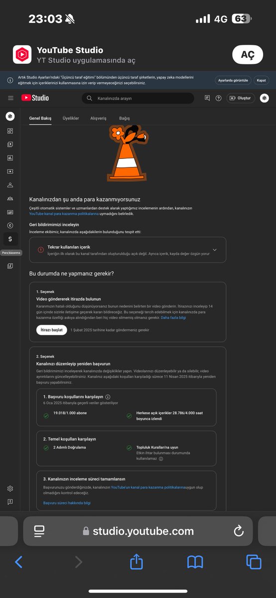 ibrahimbarakofc's tweet photo. @TeamYouTube 

Hello I left the YouTube gig 2 weeks ago and when I woke up today I got a message saying it was a mistake. I didn't apply to earn money, I left the program. I request you to review it so that it can be restored to its former state.

https://t.co/1Le5mwGw7x https://t.co/1BIGMuxtTg