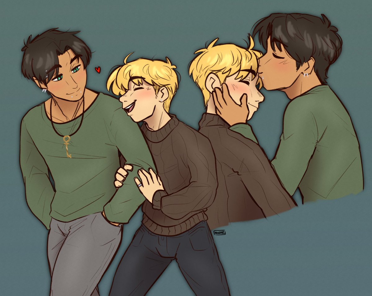 nwarissi's tweet photo. my modern au eremin 💙💚 https://t.co/RshiNLh1Rm