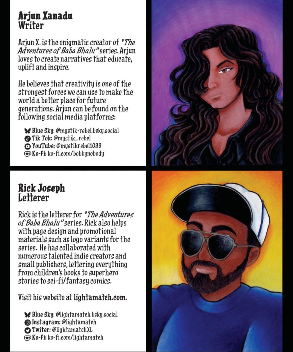 BhaluAdventures's tweet photo. Meet #TeamBhalu! The creators of @BhaluAdventures🧸 

 You can get your own copy of #BhaluAdventures at @CCS_Atlanta #CCSAnimeFest Jan. 18th-19th. Bhalu Artist Steph C. will also be taking commissions in the AA! Bio Pic Lettering by @lightamatchXL (aka Rick) 📜 https://t.co/XMBuBAEkf9