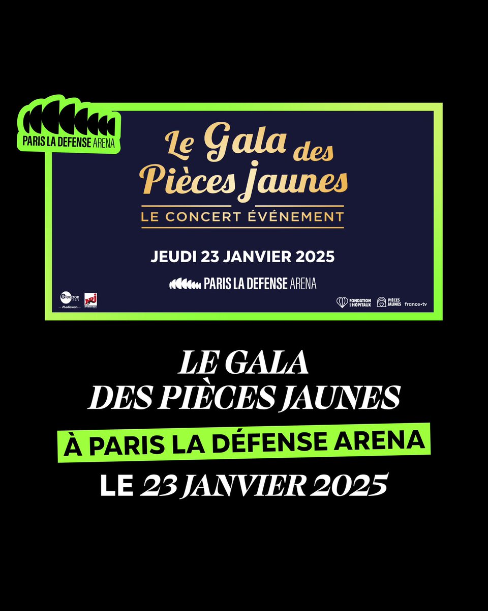 Katy Perry, John Legend, J-Hope, Gims, Rosé, G-Dragon… Les premiers noms sont là 😍 Rendez-vous 𝒍𝒆 𝟐𝟑 𝒋𝒂𝒏𝒗𝒊𝒆𝒓 à Paris La Défense Arena pour le concert événement du Gala des Pièces jaunes ! Inscrivez-vous à l’alerting : parisladefense-arena.com/?post_type=eve…
