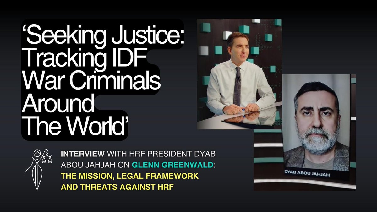 HindRFoundation's tweet photo. Watch the full interview with #HindRajabFoundation President Dyab @AbouJahjah on Glenn Greenwald's (@ggreenwald) show System Update (@SystemUpdate_), as they discuss the HRF’s mission, legal frameworks, and threats made against HRF members. > https://t.co/EaLwmS1ns9 https://t.co/9rd5N1LKR4