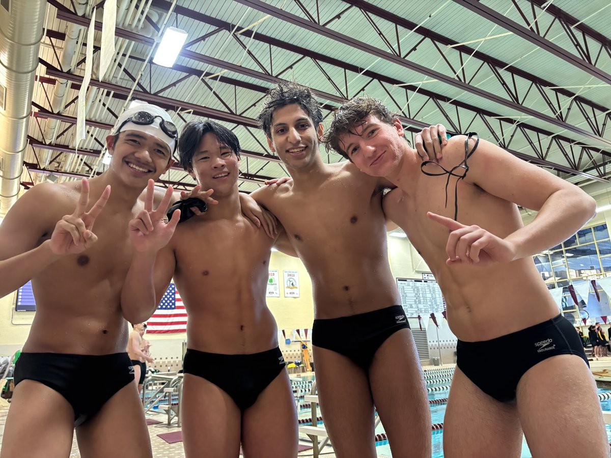 Zarif, Ethan S, Anir, and Ethan G end the day with a State Cut in the 400 Freestyle Relay at the Huron Valley Invitational!  ⁦<a href="/NoviAthletics/">NoviAthletics</a>⁩ ⁦<a href="/NCSD/">Novi Community School District</a>⁩