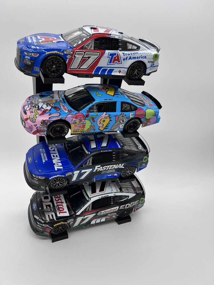 MsBenzik92's tweet photo. @NASCAR collectors if you’re looking for a great way to display your diecasts look no further! I am producing 1/24th wall mount and bookshelf diecast stands! Check out my Etsy in the link! Use code ATYL2025 for 20% off! These are produced with USA made PLA from @Coex3D #diecast https://t.co/i2VY09sTYj