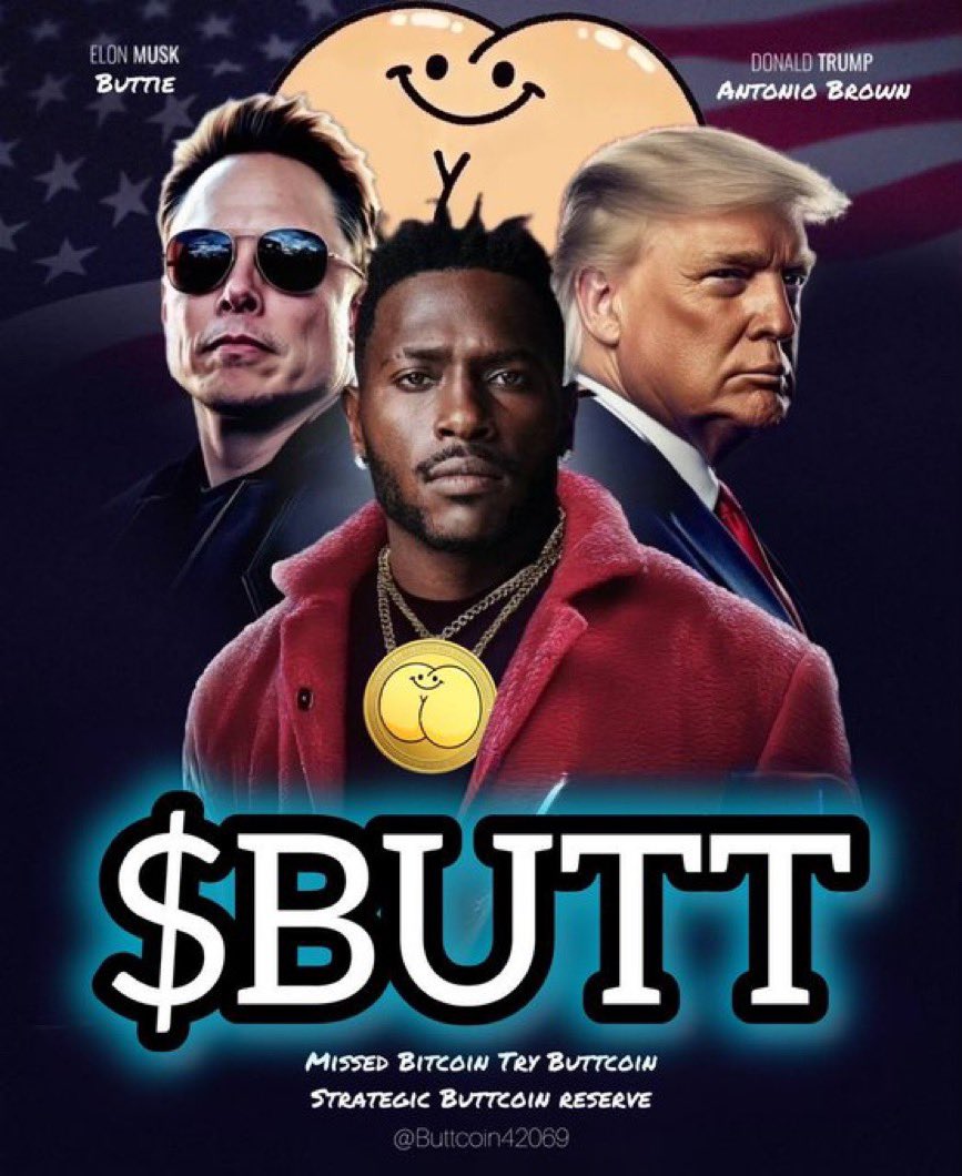 AB84's tweet photo. Only one real $BUTT coin

 No fakes in the Strategic Buttcoin Reserve 

@elonmusk @realDonaldTrump

Real $BUTT -> @Buttcoin42069
https://t.co/M9Xf11jCwR https://t.co/w13j6AXILC