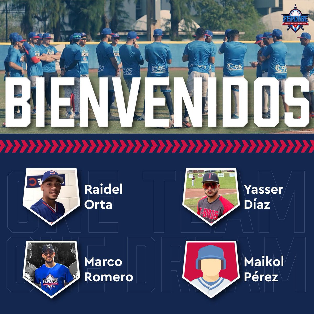 fepcube's tweet image. ¡El equipo va cogiendo forma! Raidel Orta, Yasser Díaz, Marco Romero y Maikol Pérez estarán disponibles para el venidero encuentro amistoso del día 18 🔥🔥🇨🇺

#oneteamonedream #todossomoscuba #OrgulloCubano
