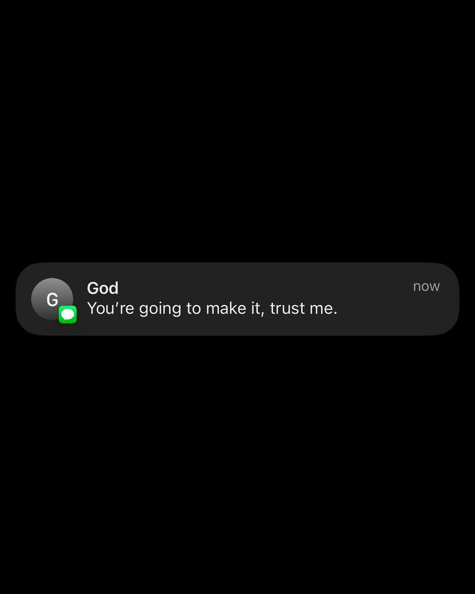Trust in God, bro.