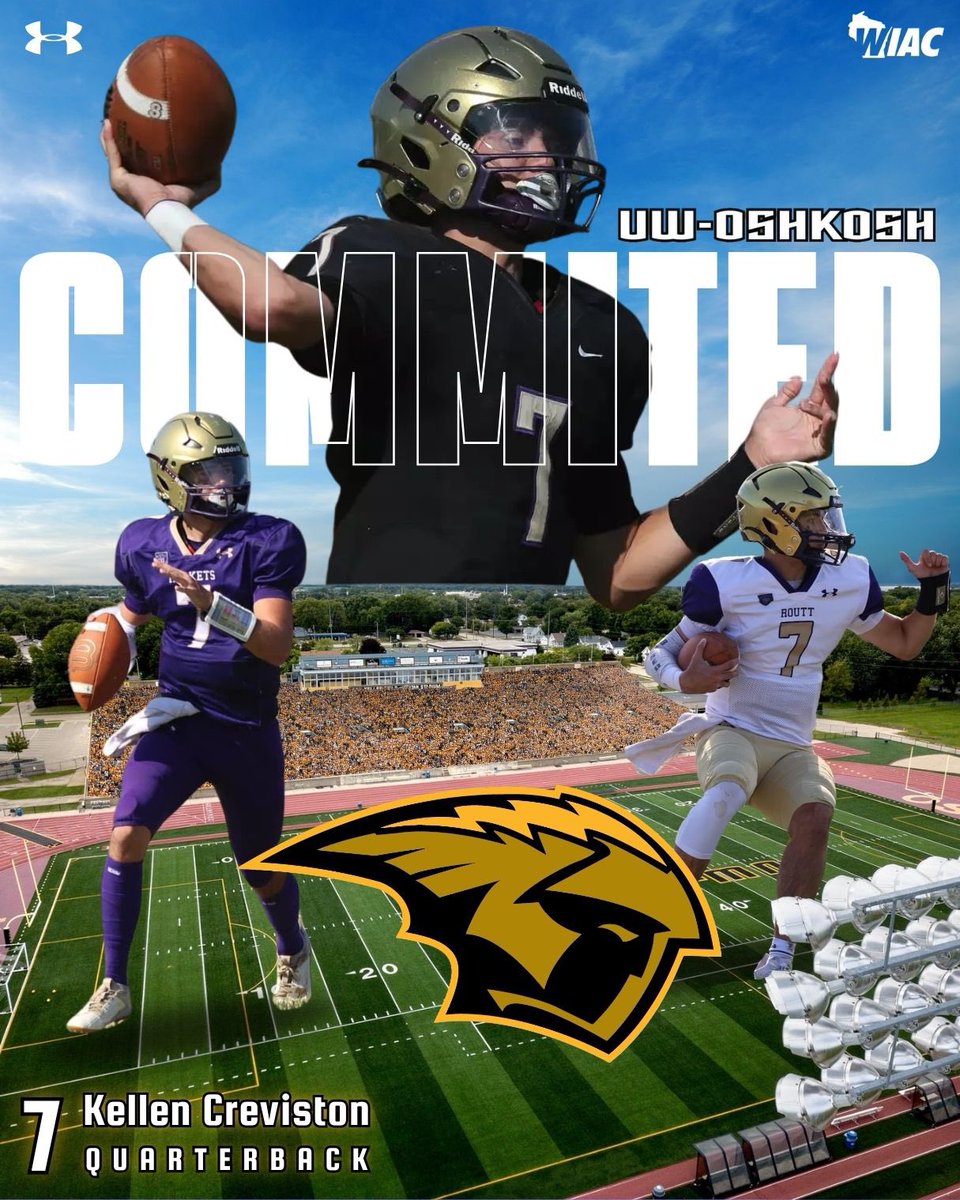 After a great talk with <a href="/PeteyBananas/">Peter Jennings</a>, I am excited to announce that I will be taking my talents up north to uw-Oshkosh. I would like to thank all coaches, friends and family for helping me get here, and I am excited to continue my football journey #GoldStandard