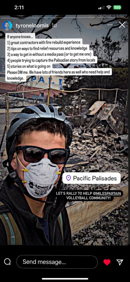 <a href="/BrianEntin/">Brian Entin</a> My friend, Olympian Miles Partain could use your help 🙏🏽He's lost everything in the #CaliforniaWildfires #PacificPalisadesFire <a href="/TVAshleigh/">.</a> <a href="/BanfieldonNN/">Banfield on NewsNation</a> <a href="/NewsNation/">NewsNation</a> If you'd like to talk to him, I can give you his number - everyone retweet this to get it to Brian 🙏🏽