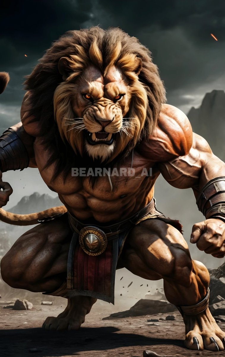 bearnard_ai's tweet photo. The lion emperor🦁
🔴Designed by @bearnard_ai 🖌️
🔴Follow me for more Majestic beasts
#werewolf
#gymbeasts #lycon #beasts
#animls #gym #arts #wolf #beasts #bears #phonk
#pfonkremix #night #beastsarts #wolf #bears #frontlop #wildebears #ai #aiart #phonkmn
Berdon https://t.co/ZPvrCOKtFw