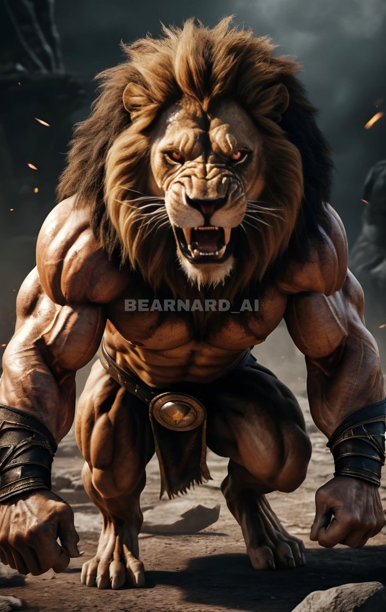 bearnard_ai's tweet photo. The lion emperor🦁
🔴Designed by @bearnard_ai 🖌️
🔴Follow me for more Majestic beasts
#werewolf
#gymbeasts #lycon #beasts
#animls #gym #arts #wolf #beasts #bears #phonk
#pfonkremix #night #beastsarts #wolf #bears #frontlop #wildebears #ai #aiart #phonkmn
Berdon https://t.co/ZPvrCOKtFw