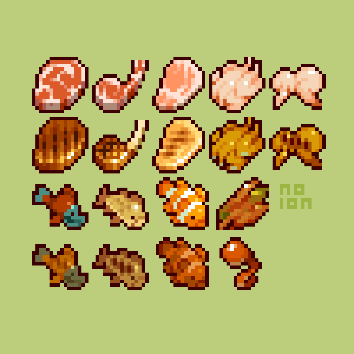 NOION_art's tweet image. Minecraft meat