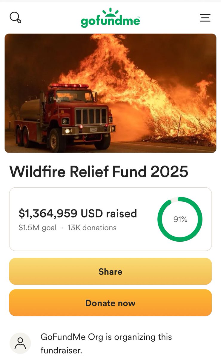 In scary times, “look for the helpers, you will always find people helping”

GoFundMe has set up one main fund for the California fires and are quickly dispersing funds to everyone in need. If you can,,, please donate. 

gofundme.com/u/f2f8503f-a30…