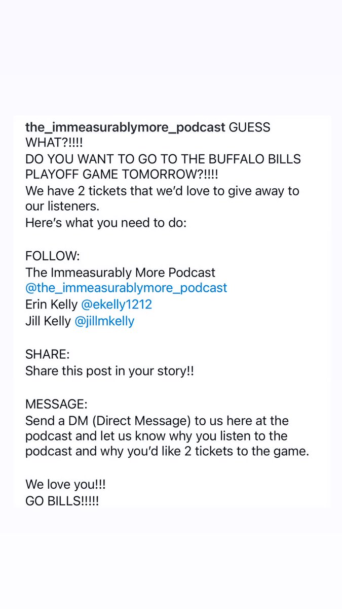 It’s another GIVEAWAY!!!
PLAYOFFS!!! Let’s Go!!!
Follow: <a href="/jillmkelly12/">Jill Kelly</a> <a href="/erinkelly12/">Erin Kelly</a> and our podcast.
Check out the details: