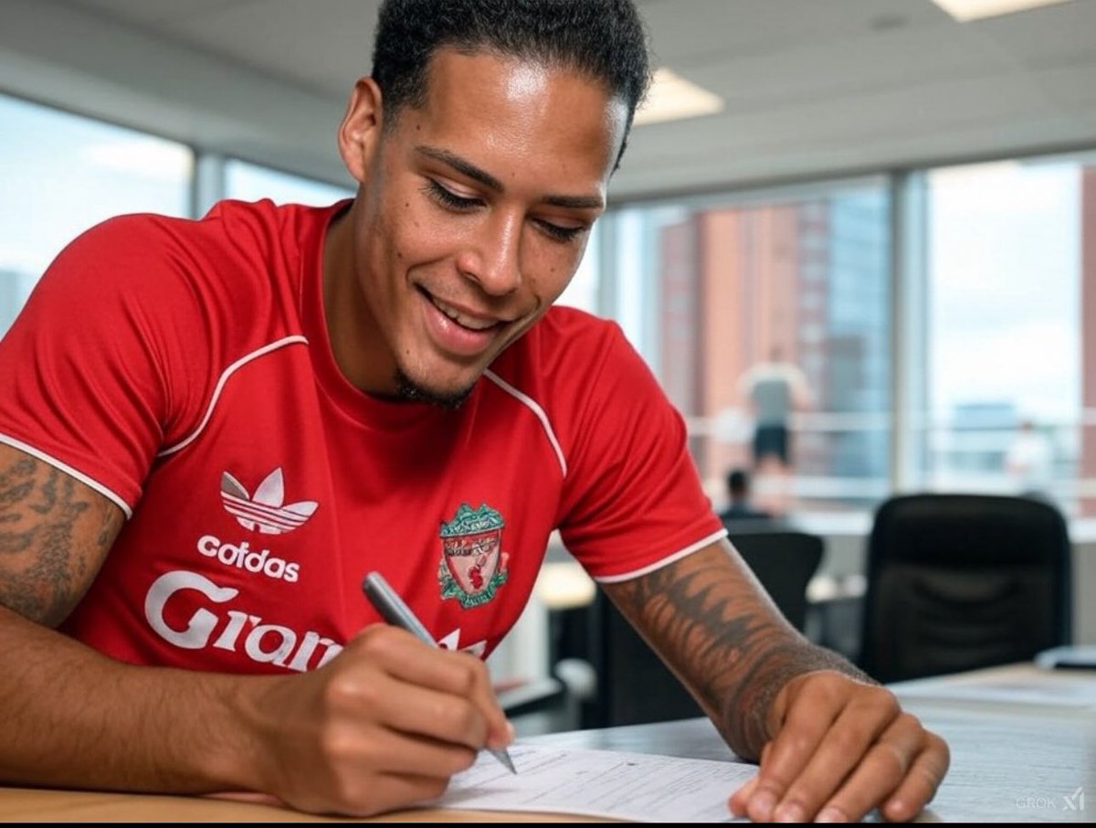 BREAKING | 🚨Virgil VanDijk signs a 5 year deal ✍🏼📝: “I am looking forward too leading this team into a new era, I’m excited too see what’s next”

after a some persuasion from staff
#fakenews #X #Ai #AIart #skysports #adidas #VirgilVanDijk #liverpool #LFC #contract