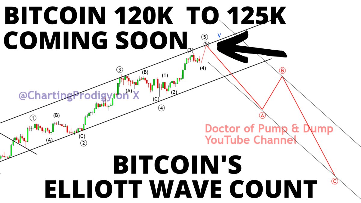 BTC Blow-Off Top Will Resume Soon Bitcoin 120K to 125K Coming in the Next  Few Weeks My Elliott Wave Count (not to be confused with imitations) shows  a blow-off top with