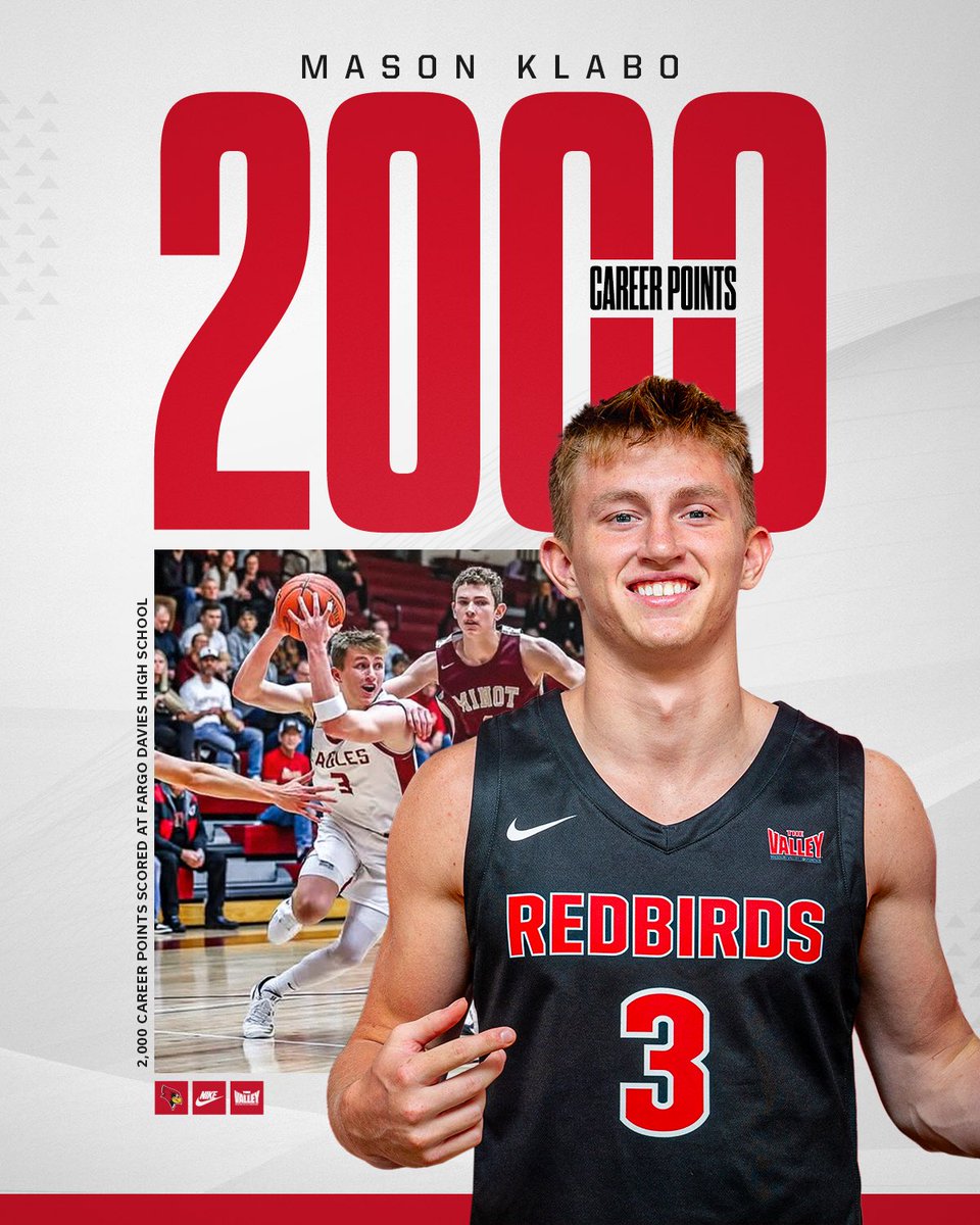 𝐌𝐊𝟐𝐊

Last night our guy <a href="/mason_klabo/">mason klabo</a> scored his 2000th career point at Fargo Davies HS 👏👏