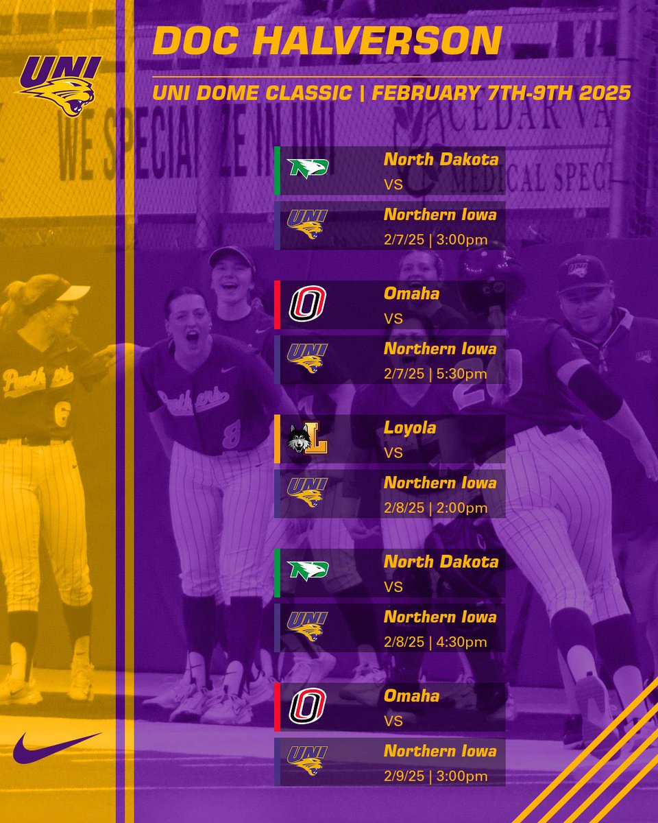 𝐖𝐡𝐨 𝐢𝐬 𝐫𝐞𝐚𝐝𝐲 𝐟𝐨𝐫 𝐬𝐨𝐦𝐞 𝐏𝐀𝐍𝐓𝐇𝐄𝐑 𝐒𝐎𝐅𝐓𝐁𝐀𝐋𝐋? Only 4 more weeks until first pitch at our Doc Halverson UNI Dome Classic! We hope to see you there! #uni #panthers #everloyal #dochalversonclassic