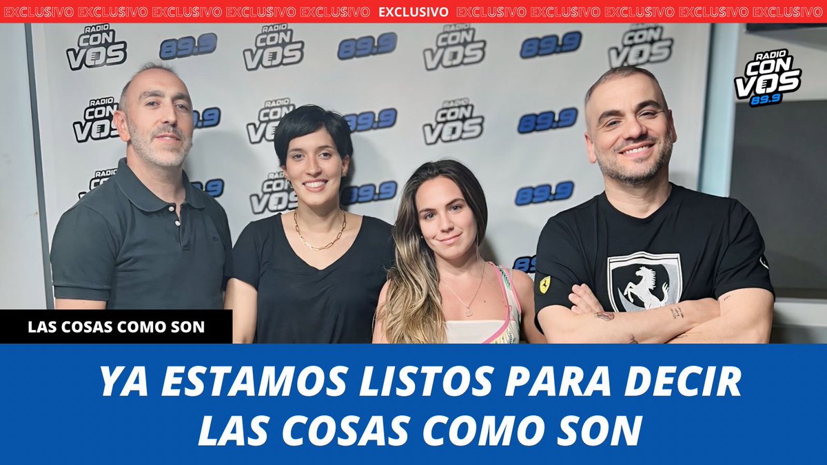 📻 Ya estamos listos para decir #LasCosasComoSon con <a href="/pablodeleon1/">Pablo de León</a> 

🚘 Autos y deportes <a href="/pampaleturia/">Gaston Leturia</a>
💸 Economía con <a href="/agudevincenzi/">Agus Devincenzi</a> 
🎧 Música con <a href="/peyizambrano/">Peyi</a> 
🎙 La voz de <a href="/AlejandritaArce/">Alejandra Soledad Arce</a>
🎚En los controles <a href="/LuCamTec/">LUcas CAMpos</a> y Charly