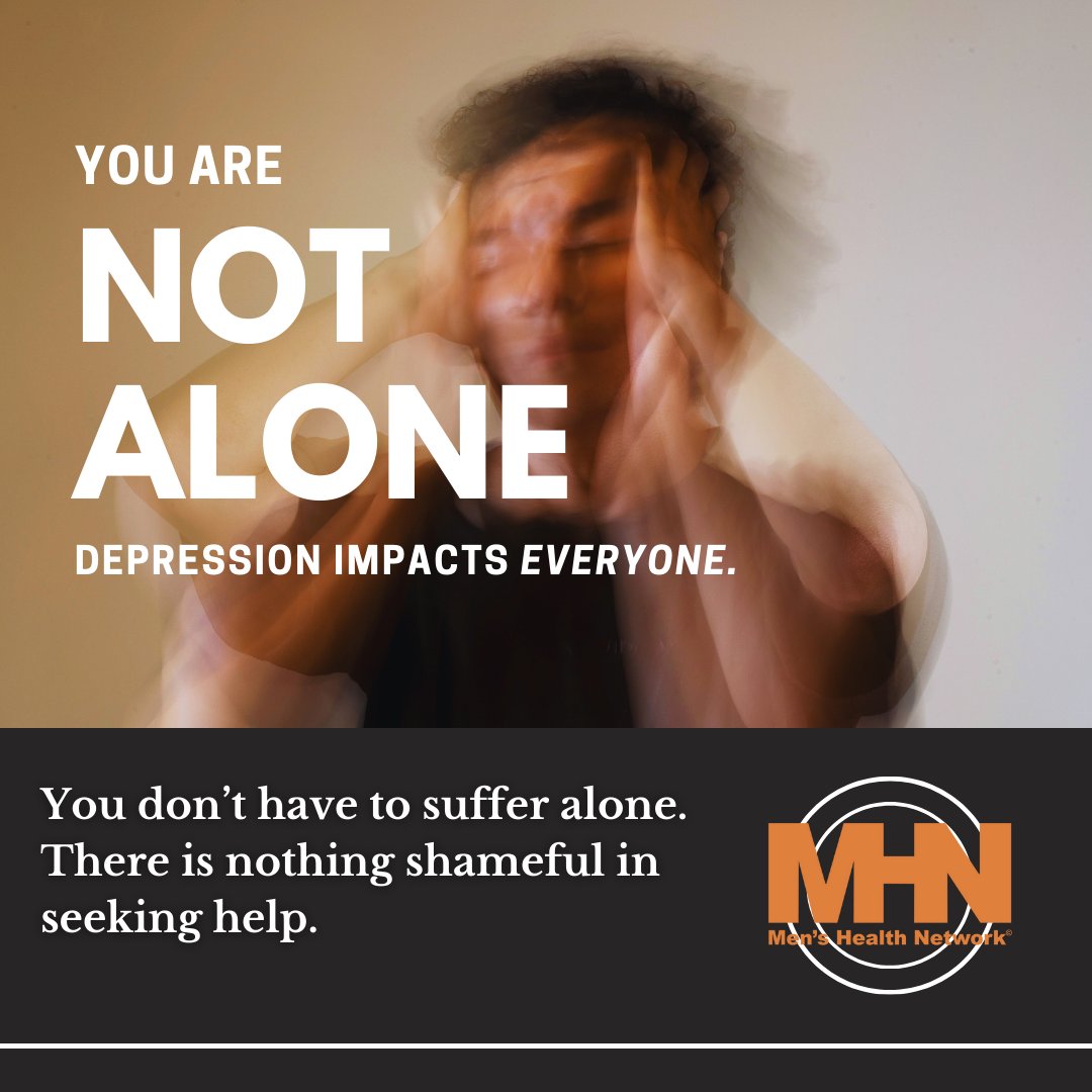 MensHlthNetwork's tweet image. This idea of #Manhood is not without consequences. It can breed depression &amp;amp; loneliness &amp;amp; can hinder them from #SeekingHelp. 

#Depression has no #Gender. It impacts everyone, even the manliest #Men you know. 

#MentalHealth #BreakTheSilence #MentalHealthMatters #EndTheStigma