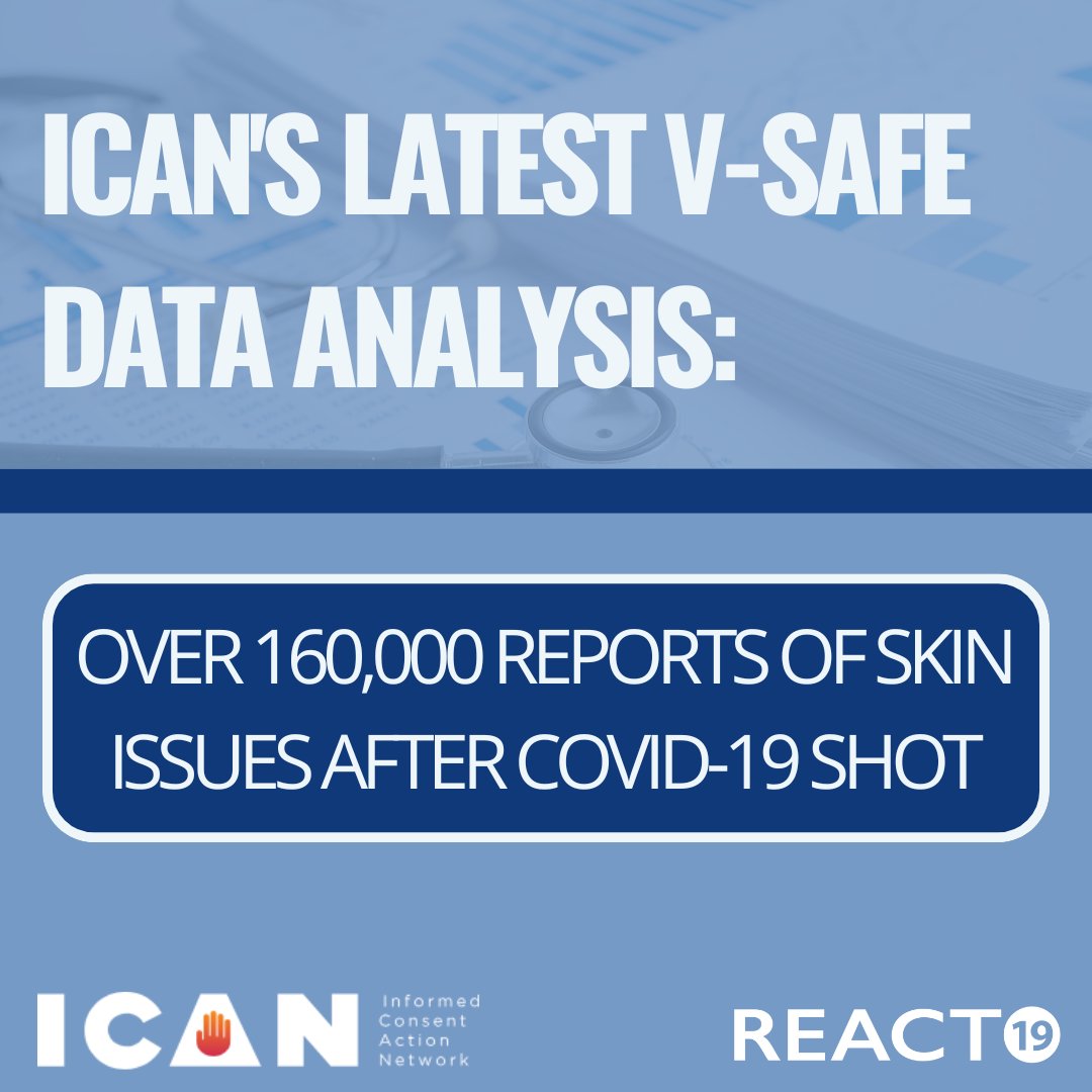Each month, ICAN dives into data from V-safe—the app the CDC launched for shot recipients to self-report symptoms.

Skin Reaction Reports Include:
-124,000+ rashes
-22,000 hives
-11,000 blisters
-3,000 eczema cases
-2,500 psoriasis cases
-1,500 lesions

Despite this, the CDC