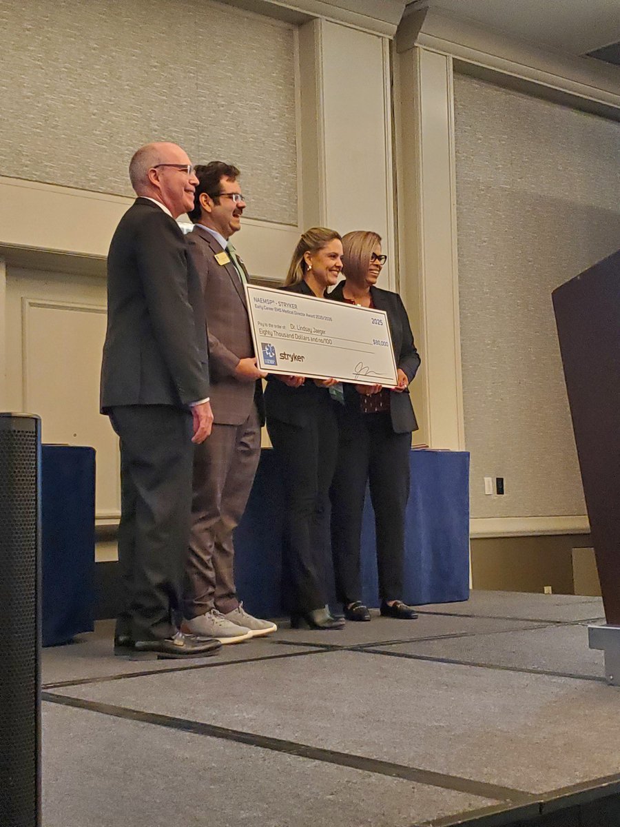 NAEMSP (@naemsp) on Twitter photo Congratulations to Dr. Lindsay Jaeger, the EMS Physician Early Career Award winner! This award goes to support an early career #EMSDoc to support their professional growth and development to transform prehospital care!
<a href="/StrykerEC/">Stryker Emergency Care</a> #NAEMSP2025 Congratulations to Dr. Lindsay Jaeger, the EMS Physician Early Career Award winner! This award goes to support an early career #EMSDoc to support their professional growth and development to transform prehospital care!
<a href="/StrykerEC/">Stryker Emergency Care</a> #NAEMSP2025