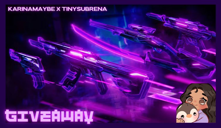 karinamaybee's tweet photo. 🚨EXO BUDLE VALORANT GIVEAWAY 🚨

💜FOLLOW US ON TWITTER @karinamaybee @SubrenaSaleem 
♻️LIKE AND RETWEET 
🌸TAG YOUR DUO 

⋆⁺₊⋆ ━━━━⊱༒︎ • ༒︎⊰━━━━ ⋆⁺₊⋆

BONUS ENTRIES
✨+1 FOLLOW https://t.co/iMarwBN2cW
✨+1 FOLLOW https://t.co/CYIn3cFV3P https://t.co/zewcDcIAeX