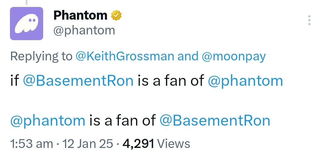 Param_eth's tweet photo. . @phantom is a fan of @BasementRon 👀

This is huge for $UFD.🫂🦄 https://t.co/wASpgTpoOE