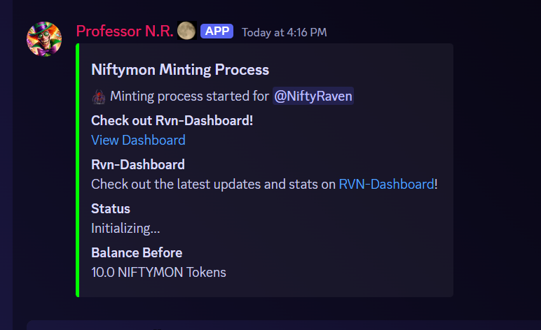 NFTRVN's tweet photo. Here is a #Niftymon #mint demonstration. 

The #Niftymon #sponsor will replace the demonstrated sponsor @RVN_DASHBOARD space on the mint embed.

Plenty of mints left. Lots more eyes.

#Ravencoin - #Niftymon is looking for a sponsor! https://t.co/ROdhymX5uq