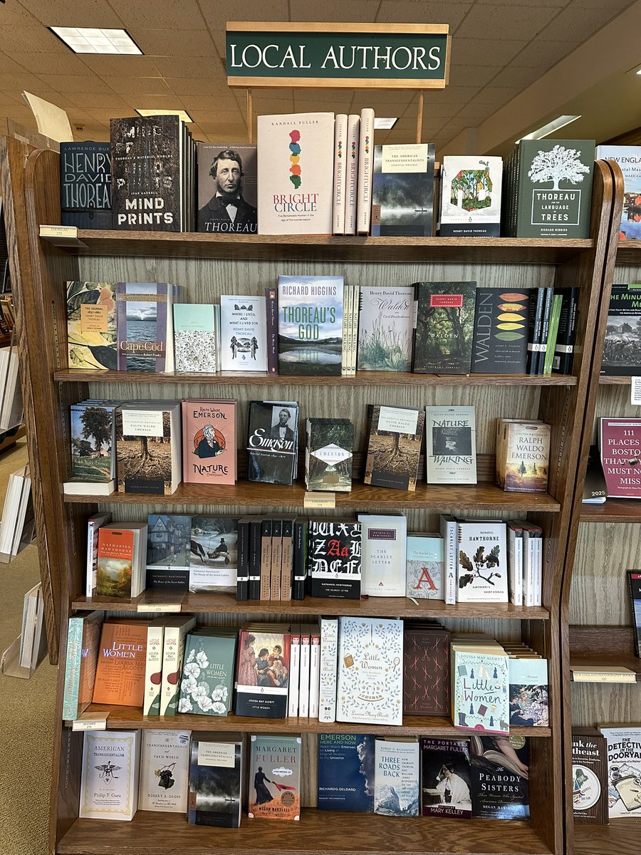 Okay, Concord MA is really just showing off with this “local authors” shelf
