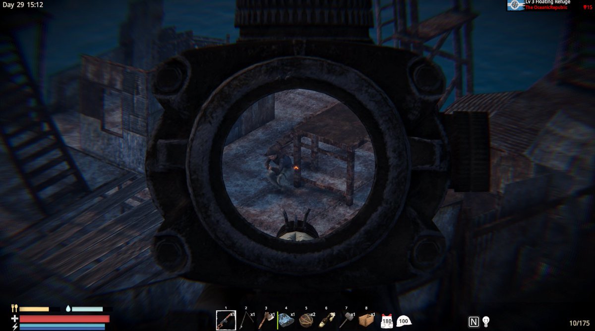 Headshot incoming! 
#indiegamedev #survivalgame #pcgaming #waterworld #indiegame #gamedev #gaming