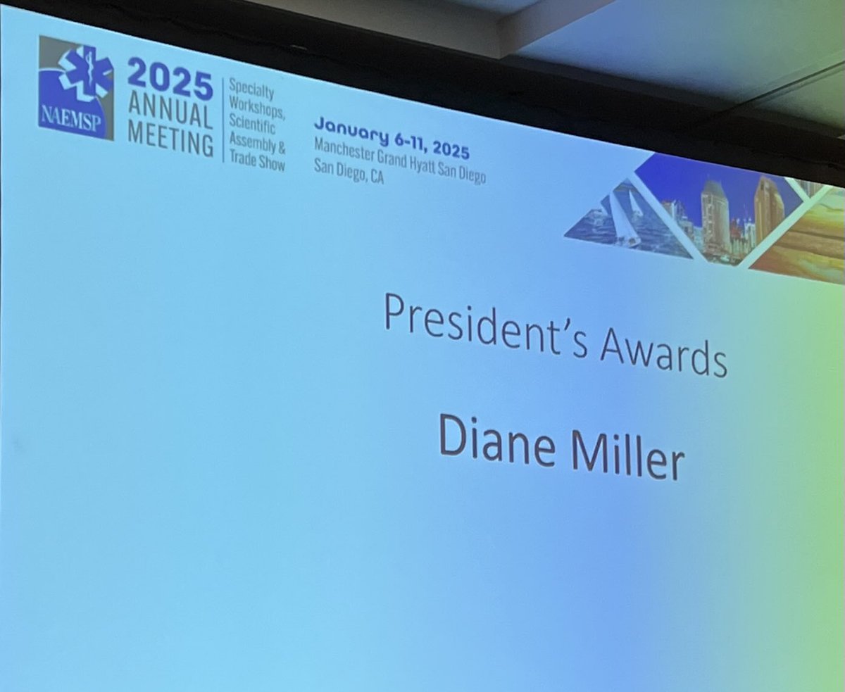 Jane Brice (@janebrice2) on Twitter photo Way to go Dr. Diane Miller. #NAEMSP2025 Program Chair and winner of the President’s Award. Got a standing ovation. Congratulations!!! <a href="/UNCEMS1/">UNCEMS</a> <a href="/UNCEM/">UNC Emergency Medicine</a> <a href="/NCSHP/">NC Highway Patrol</a> Way to go Dr. Diane Miller. #NAEMSP2025 Program Chair and winner of the President’s Award. Got a standing ovation. Congratulations!!! <a href="/UNCEMS1/">UNCEMS</a> <a href="/UNCEM/">UNC Emergency Medicine</a> <a href="/NCSHP/">NC Highway Patrol</a>