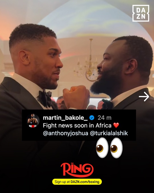 CombatScs's tweet image. Anthony Joshua facing off against Martin Bakole tonight at the #BoxingAwards 👀🥊#Boxing #ringmagazine