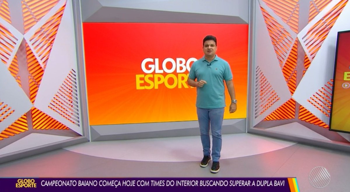 Na apresentação do GE, na volta do calendário do futebol!!!!!! #globoesporte #estúdio #jornalismo