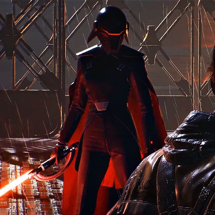 THYL0NEW0LF's tweet photo. Trilla lowers her hand, connection of the Force on the knives severed once she does. As she watches the Guardian before her rise upward, once again, he'd be met with the predatory gaze of the Inquisitor's gleaming crimson visor. https://t.co/a8T7Si7DiG