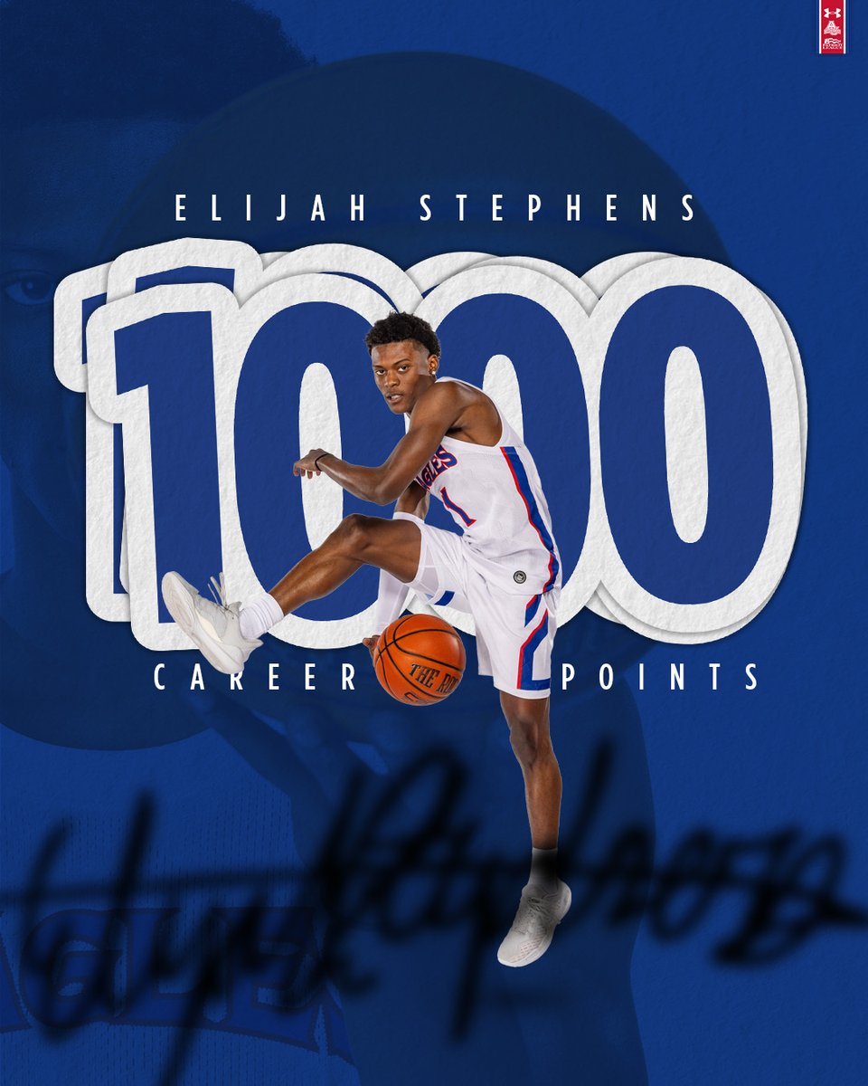 He came into today's game with 999 points, and is now the 35th Eagle in program history to reach 1,000 career points!

Congratulations, Elijah Stephens‼️
