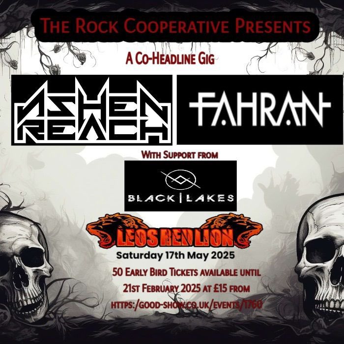 RockCowboyPhil's tweet photo. Tickets bagged for one hell of a night in May with @AshenReach @Fahranmusic &amp; @BlackLakesUK at #LeosRedLion🤘🏻 https://t.co/uWujbS0ZZx