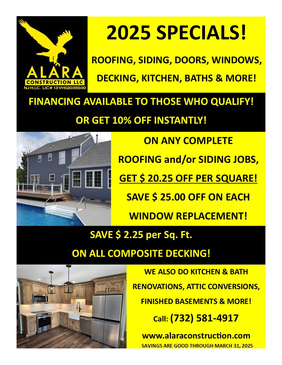 alaraconstructi's tweet photo. Proudly Serving the NJ Ocean County communities since 1997! https://t.co/CTKhdCY7vG