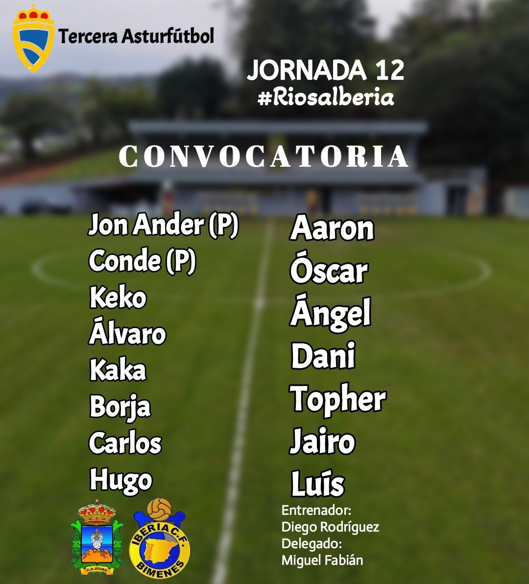 futbolisiimos's tweet photo. Convocatoria del Iberia CF de Bimenes contra el CD Riosa en el Antonio Villarejo.

#Futbolisimos #TerceraAF #FutbolRegional #FutbolAsturiano https://t.co/6nExbhzphz