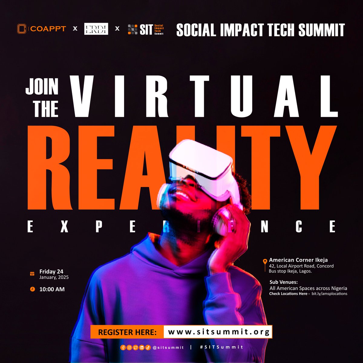 sitsummit's tweet photo. Virtual Reality Comes to #SITSummit 2025! 🎮

The Social Impact Tech Summit 2025 brings you an exciting opportunity to experience Virtual Reality (VR) like never before!

In partnership with the Extended Reality Development Initiative (ERDI) @Imisi3d https://t.co/0lnma6fqj8