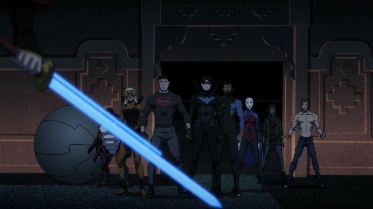 worldsfinest's tweet photo. Three Young Justice: Outsiders episodes debuted on this day (Jan. 11) in 2019 - "Private Security," "Away Mission," and "Rescue Op!" Here, Nightwing helps out Bowhunter Security, the New Gods get involved, and Geo-Force goes to the League of Shadows to get answers! #YoungJustice https://t.co/z8bX4pfrCn