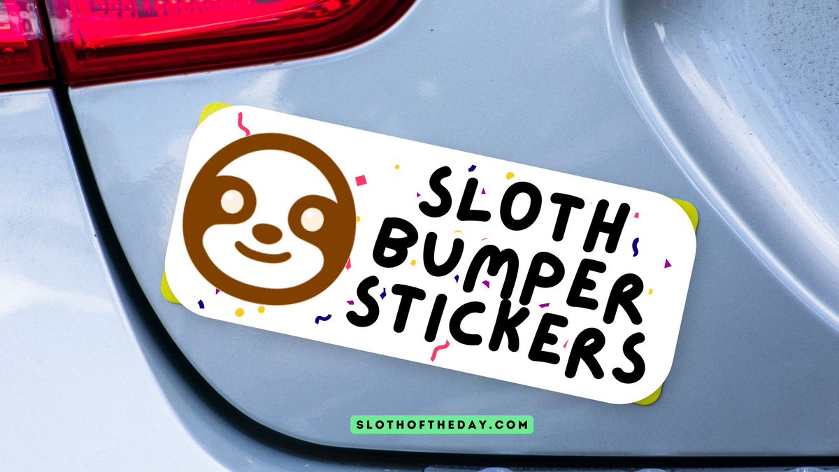 Sloth Bumper Stickers by Sloth of The Day that stays bright and strong! Weatherproof, fade-proof, and scratch-proof with FREE U.S. Shipping included. Sloth Love! slothoftheday.com/sloth-bumper-s… <a href="/day_sloth/">Sloth Of The Day</a>