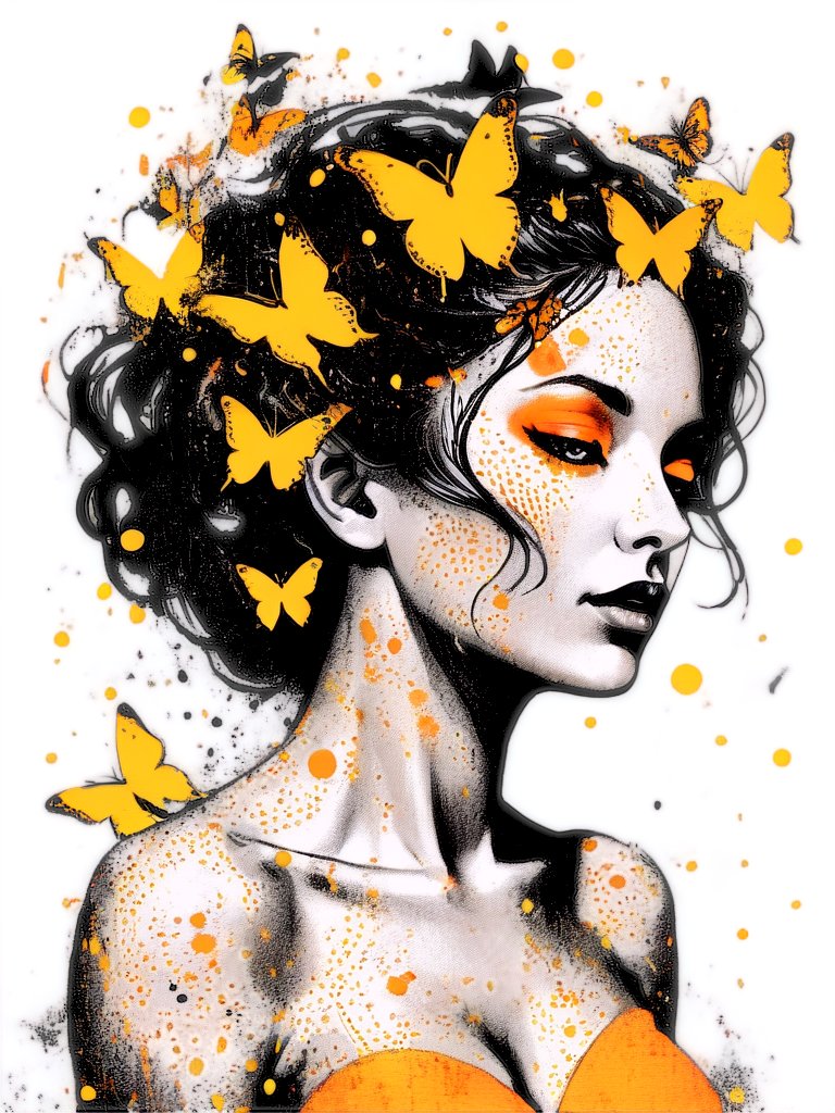 UncomfortLogic's tweet photo. #ai #aiArt #aiArtWork #Surrealism #Art #BeautifulWoman #PaintSplatter #Butterflies #GreyBackground #ColorfulSplashes https://t.co/iuRFZVlq5h