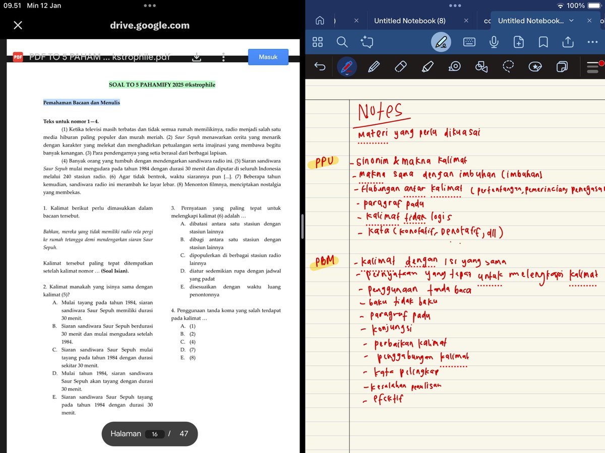 arsirasi's tweet image. buat meminimalisir kesalahan yang BERKALI-KALI dan efektif untuk +- H-100, aku catet ulang materi yang sering kegocak dan perlu dikuasai (btw, aku baru kepikiran gini semenjak dapet kiriman vn dari babehhh)