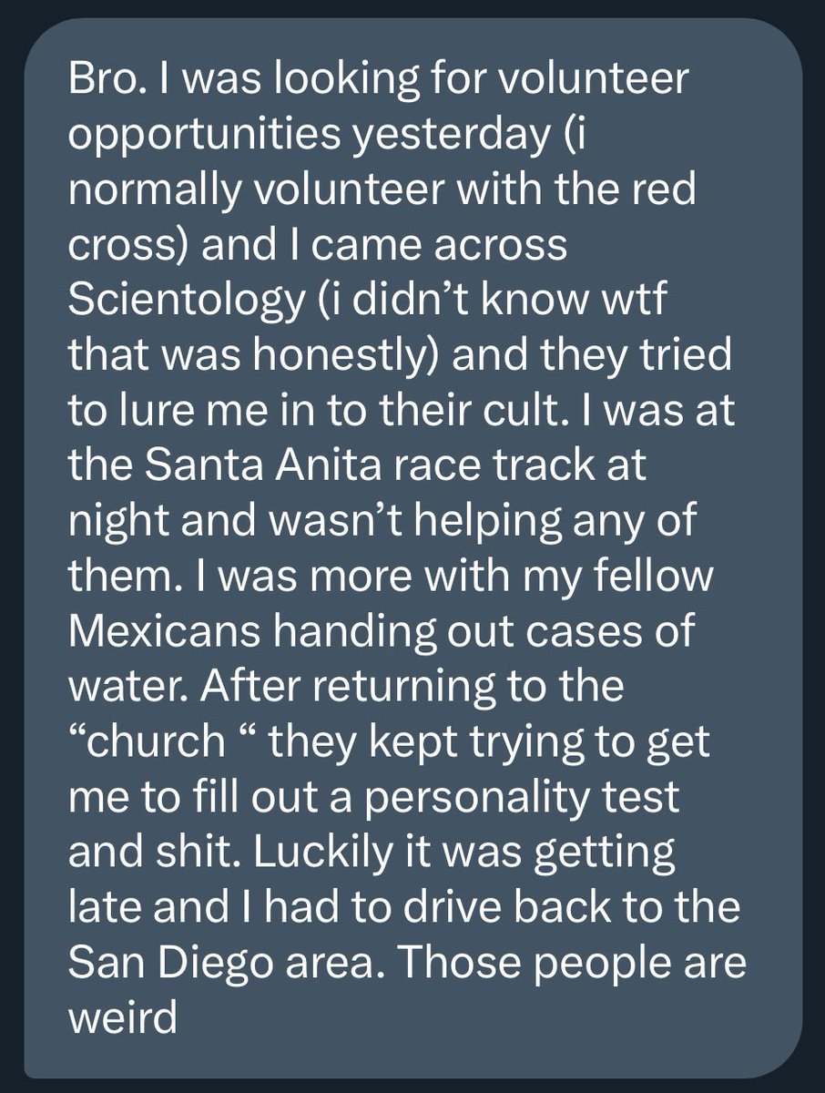 FaatiTheStreet's tweet photo. **Warning**
Church of Scientology is asking for volunteers, and then are trying to convert the volunteers to Scientology.
#AltTextLAFire #lafires https://t.co/Y4trpfTalo