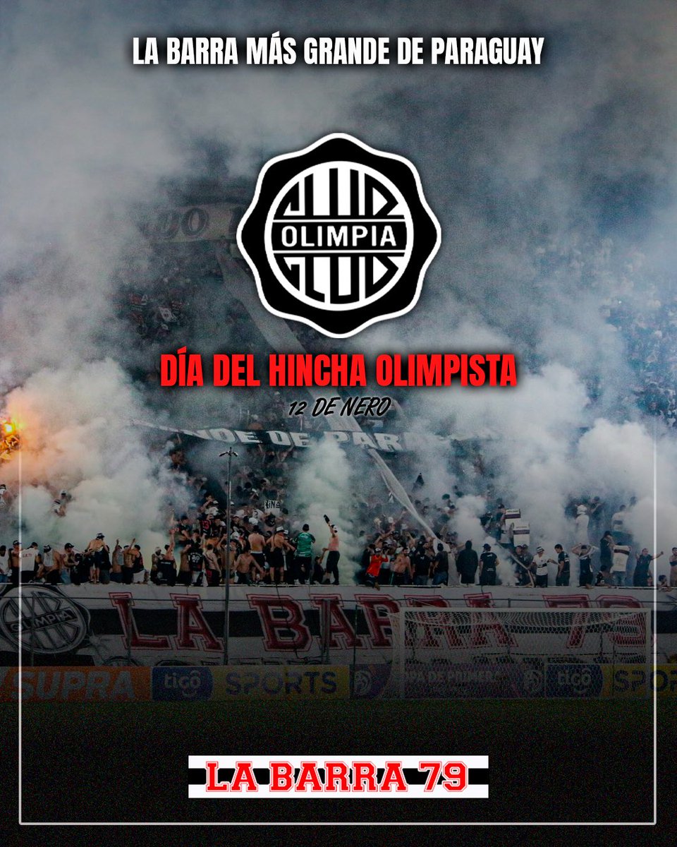 LaBarra79Ofic's tweet photo. ¡Feliz Día del Hincha Olimpista! ⭐️

La Barra Más Grande De Paraguay 👊

#LaBarra79 #La79 https://t.co/LB9yMXem6y