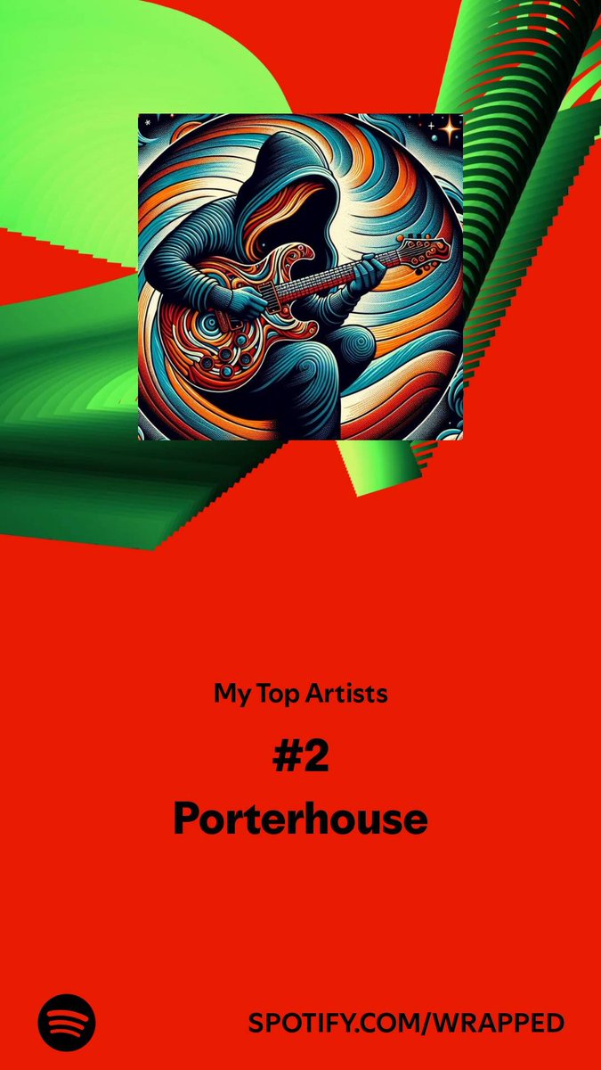 Porterhouse is #2 artist of 2024. Check it out. #SpotifyWrapped
open.spotify.com/artist/4yc6hyf…